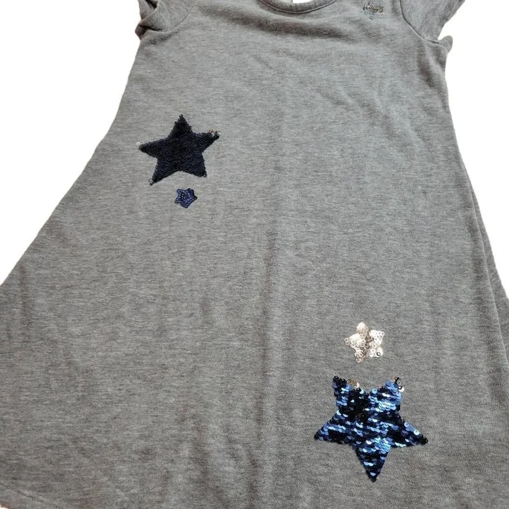 Justice flip sequin star dress S6/7
